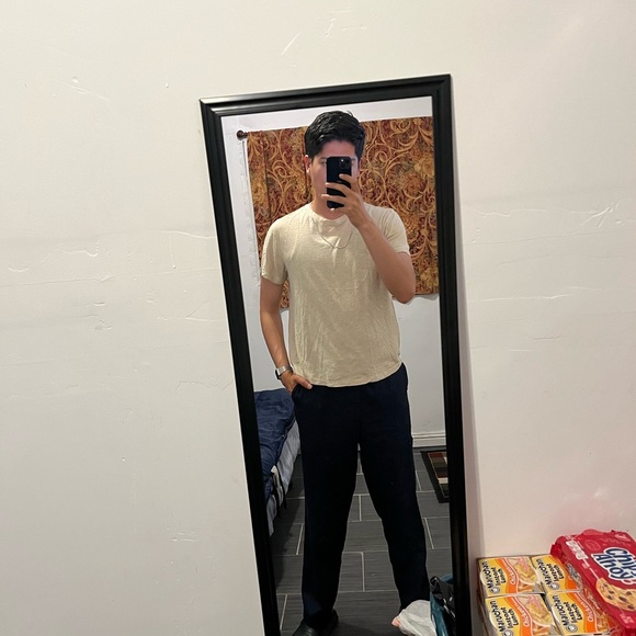 Beige Mutual Weave T-Shirt - Picture 4 of 6